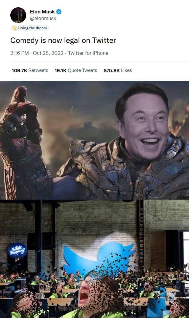 Elon Musk Comedy is now legal on Twitter s 87B8KLies
