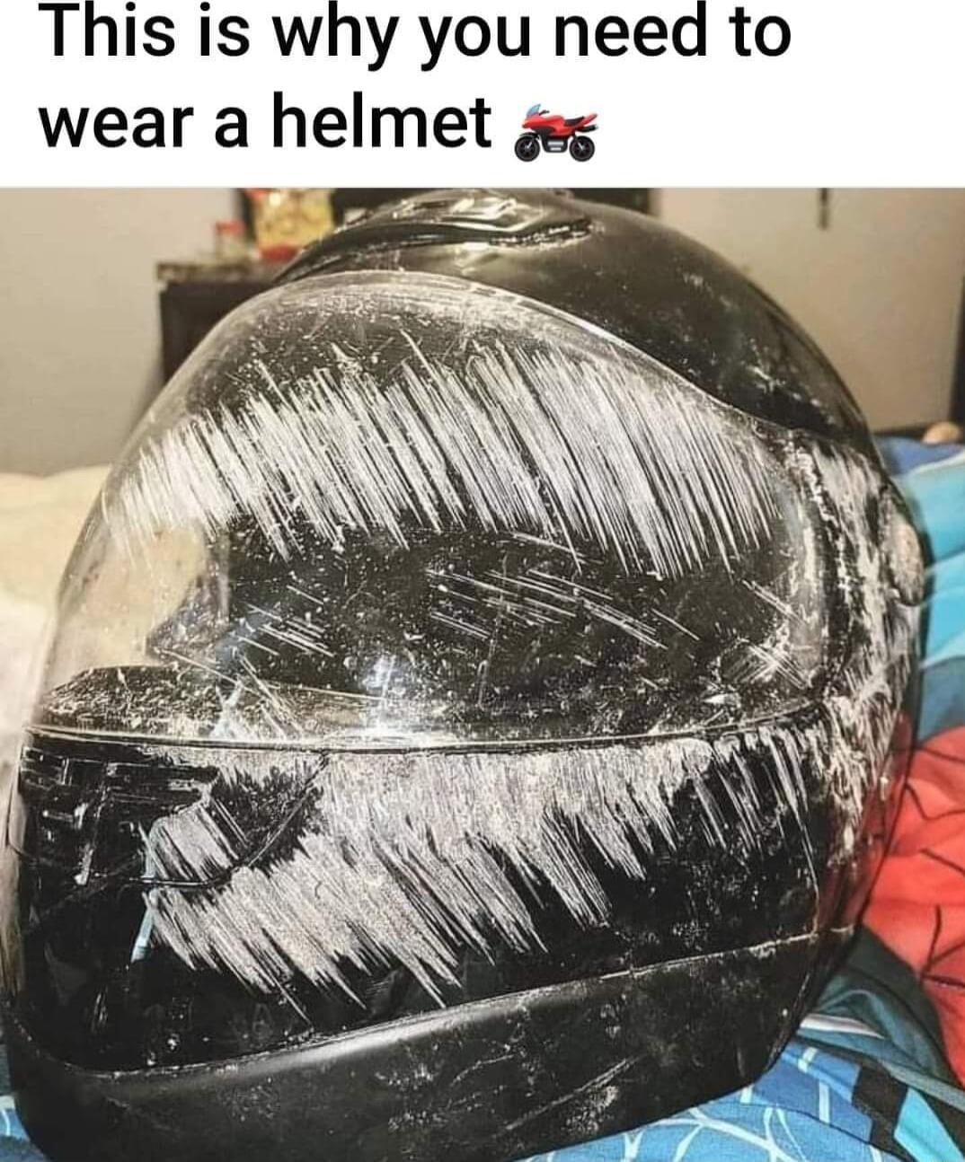 This is why you need to wear a helmet g