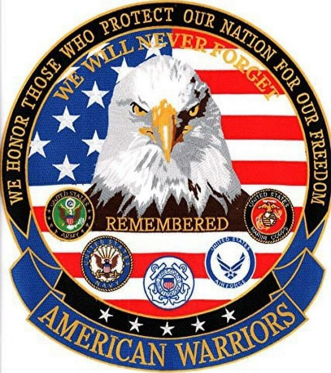 WE HONOR THOSE WHO PROTECT OUR NATION FOR OUR FREEDOM
ONE WILL NEVER FORGET
REMEMBERED
AMERICAN WARRIORS