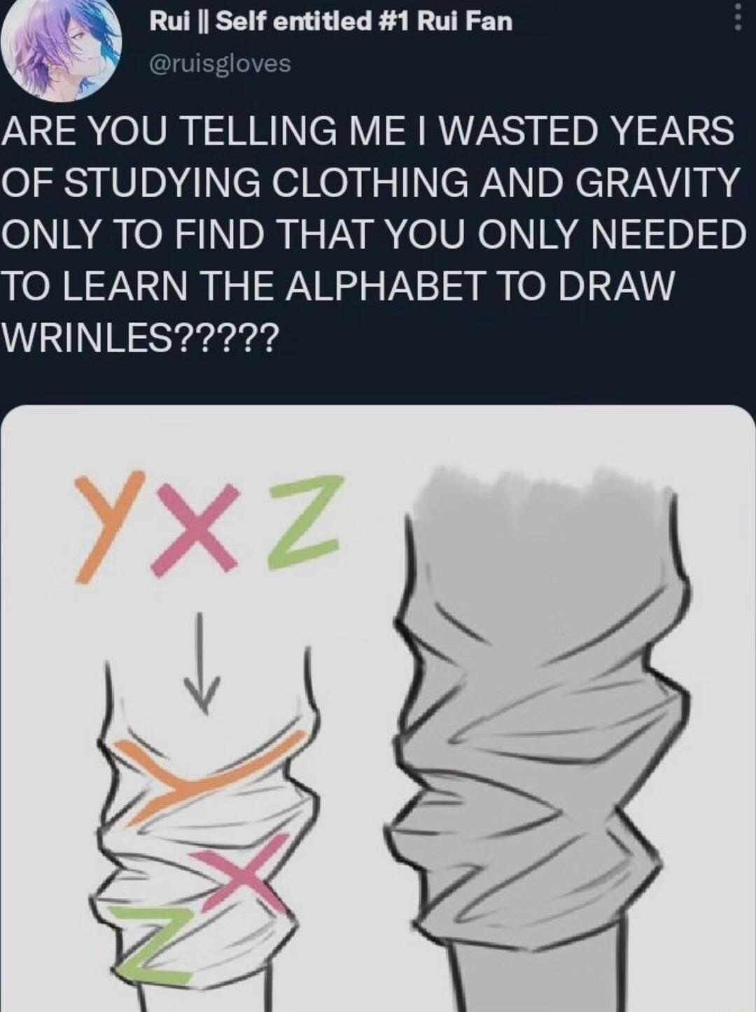 Rul Self entitled 1 Rui Fan A elVR I S NRINCR Y H RIS TR OF STUDYING CLOTHING AND GRAVITY o IN RI DR VY elVNelNEp