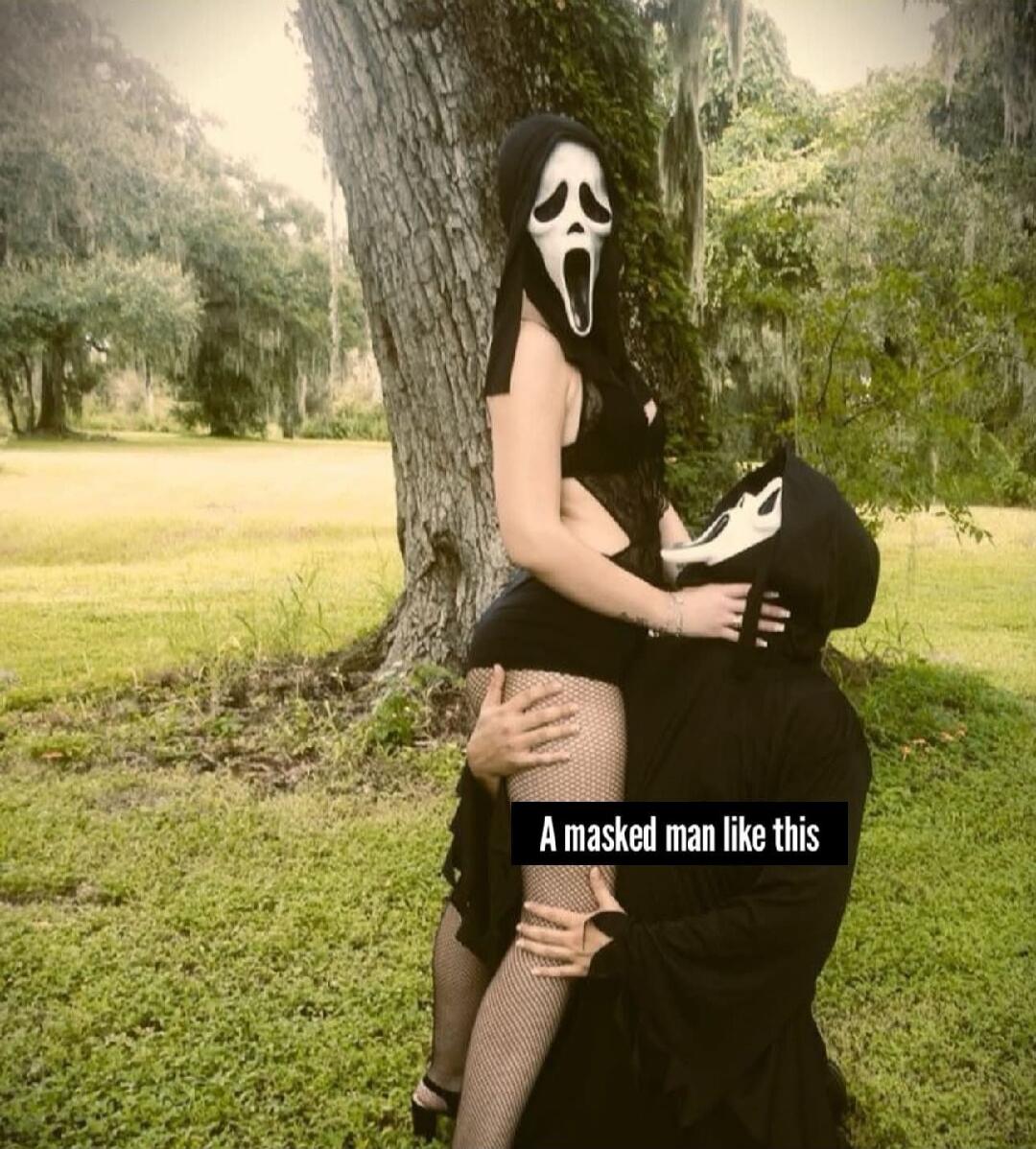 A masked man like this