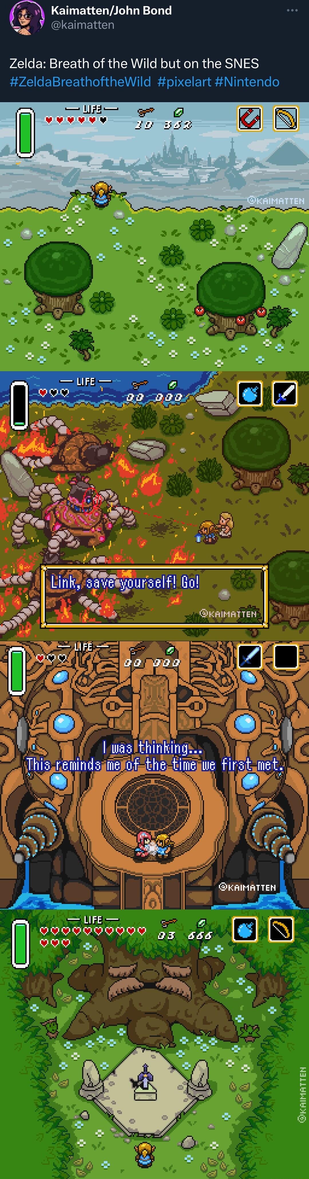 KaimattenJohn Bond kaimatten vl VA ER IR RO RG IR H T RGERSIN ZeldaBreathoftheWild pixelart Nintendo 5 t pi ety Samarren L D00 4 o 3 LIFE D VVOVVVOIDD sz sis B N