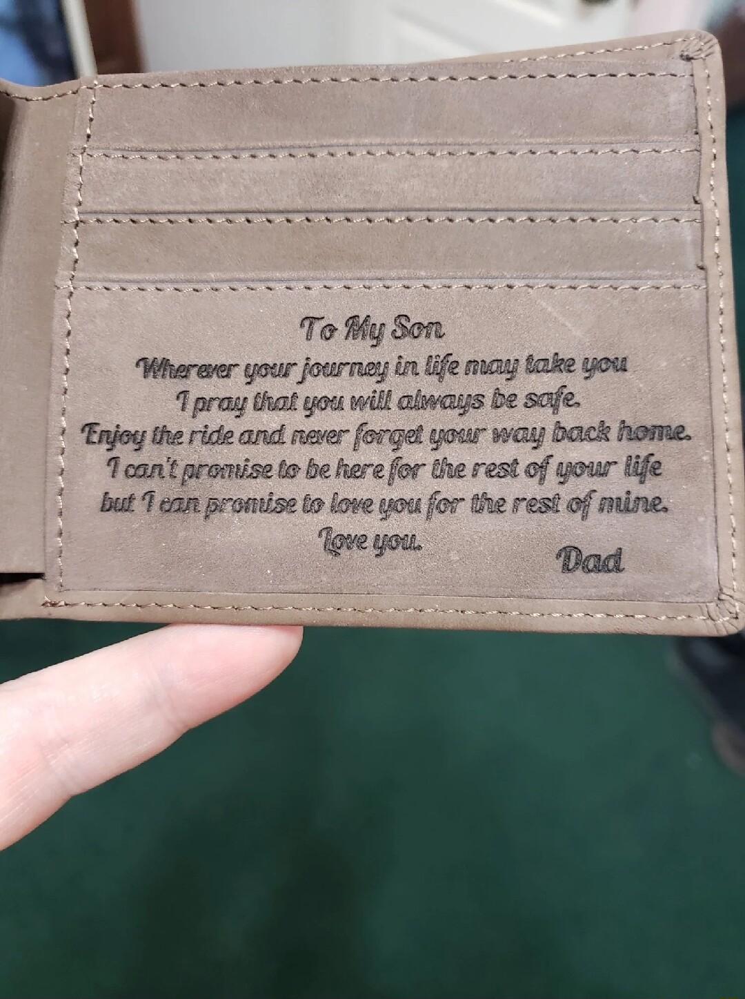 To fify Son D Whermer your journey in life may take you Tpray that you will always be safe Enjoy the ride and never f way back home ise to be here but T ean promise to love you for the rest of Tove you