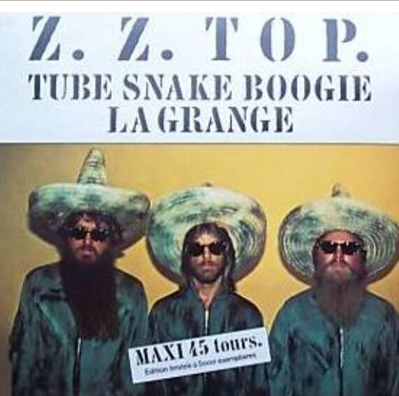 Z. Z. T. O. P. TUBE SNAKE BOOGIE LA GRANGE MAXI 45 tours. Edition limitée à 5000 exemplaires
