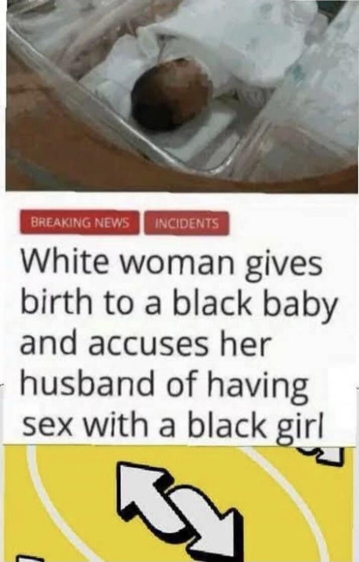White woman gives birth to a black baby and accuses her husband of having sex with a black girl