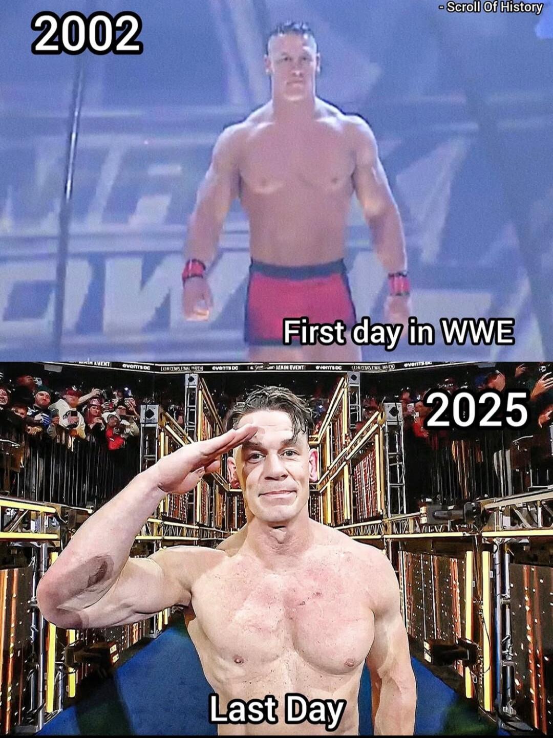 2002
First day in WWE
2025
Last Day