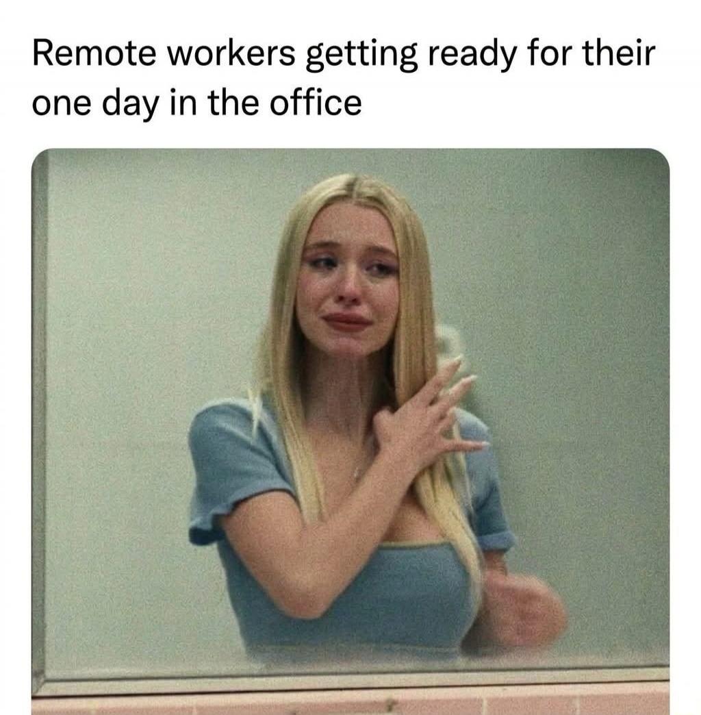 Remote workers getting ready for their one day in the office