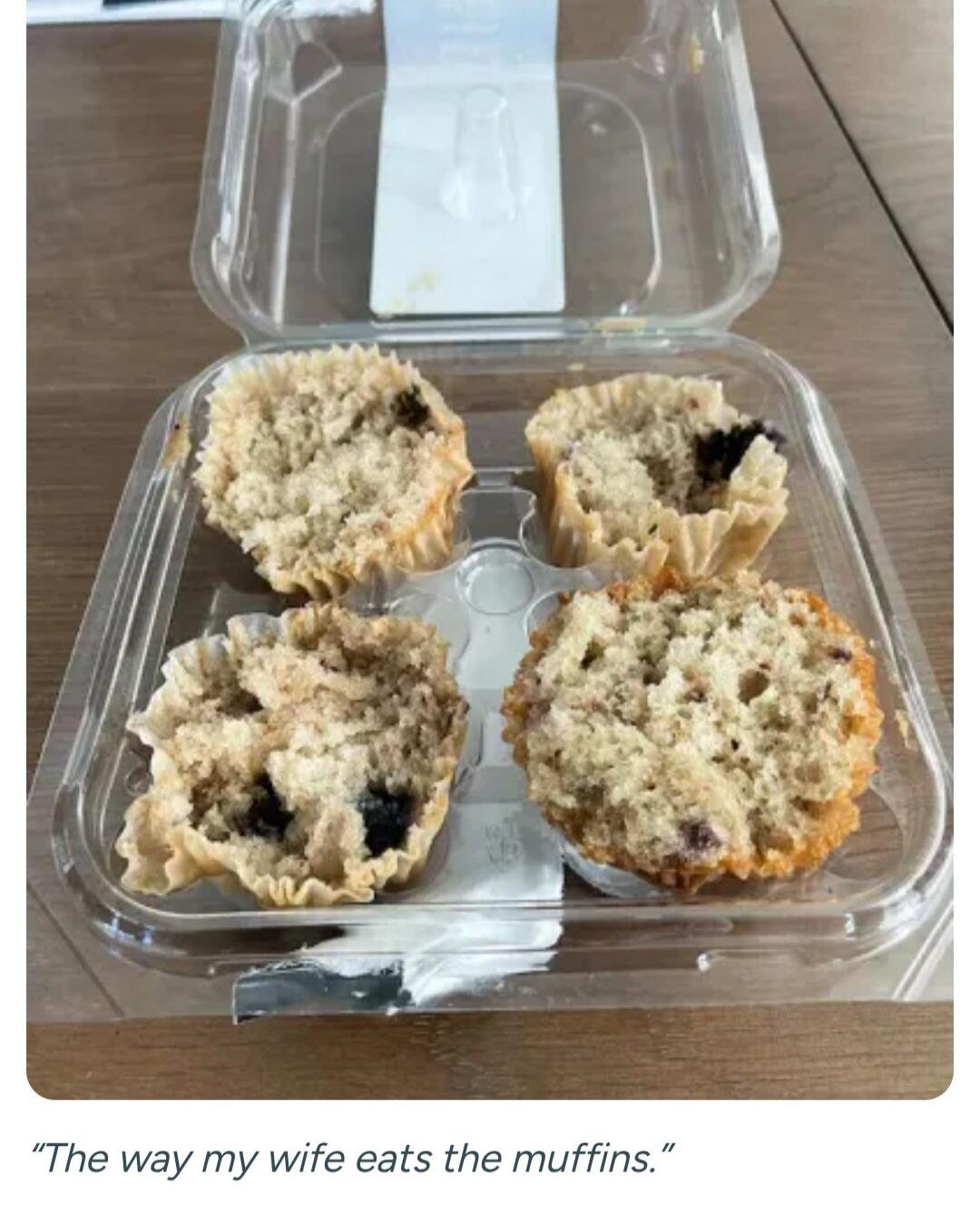 The way my wife eats the muffins.
