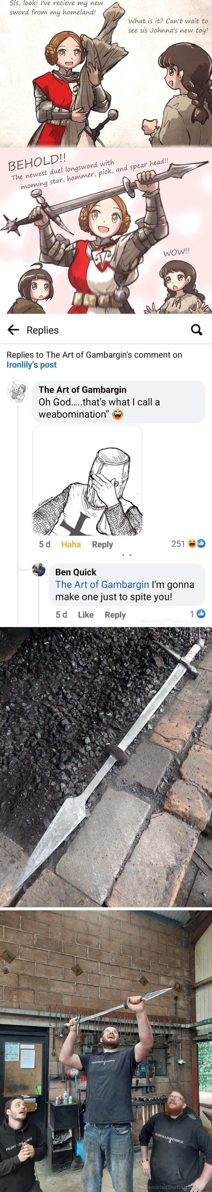 Replies to The Art of Gambargins comment on Ironlilys post The Art of Gambargin 5d Haha Reply 251 1 Ben Quick The Art of Gambargin Im gonna make one just to spite you 5d Like Reply