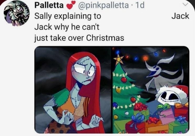 Palletta pinkpalletta 1d 2 Sally explaining to Jack Jack why he cant just take over Christmas