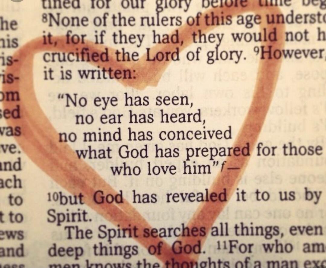 None of the rulers of this age understood it, for if they had, they would not have crucified the Lord of glory. However, it is written: 