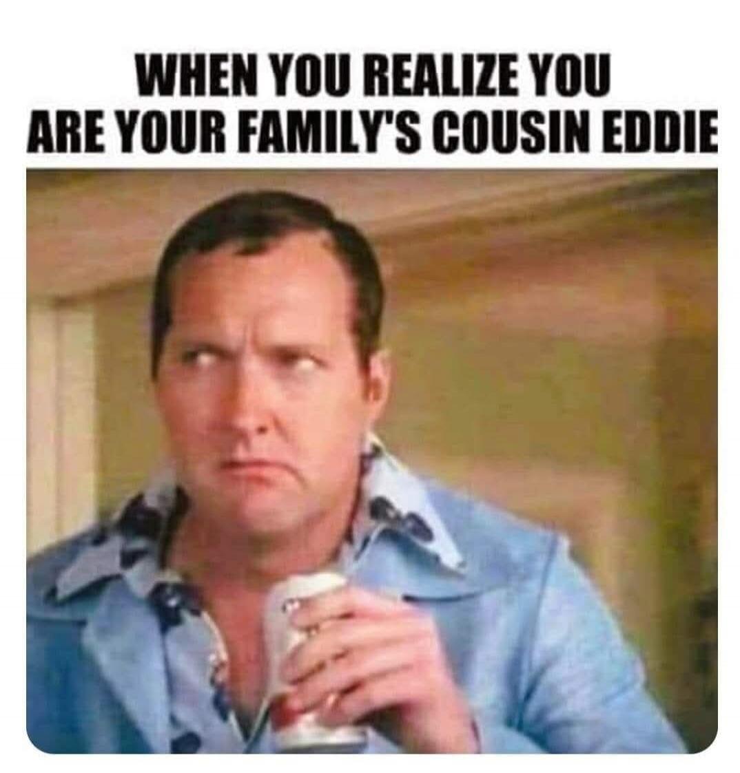 WHEN YOU REALIZE YOU ARE YOUR FAMILY'S COUSIN EDDIE
