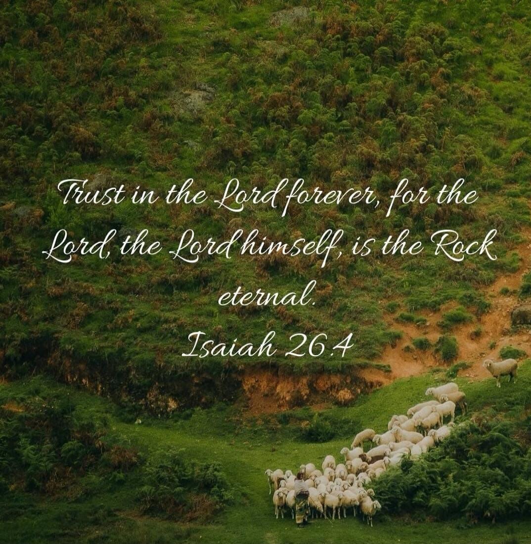 Trust in the Lord forever, for the Lord, the Lord himself, is the Rock eternal. Isaiah 26:4