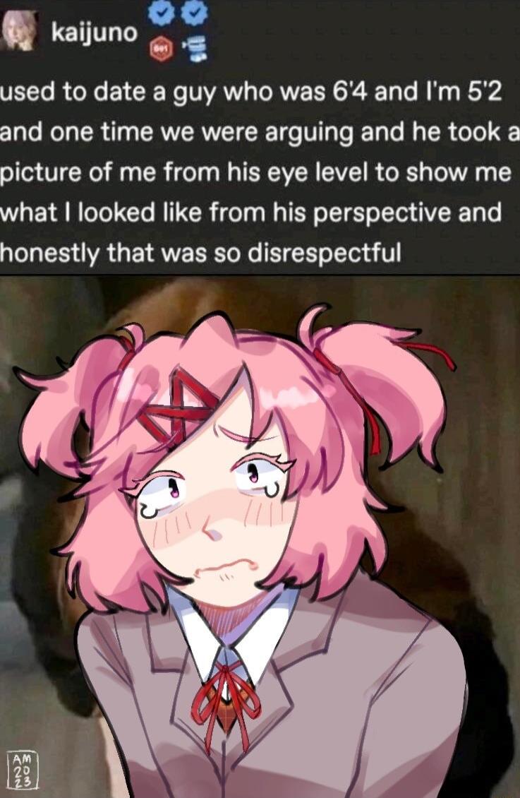 kaijuno used to date a guy who was 64 and Im 52 and one time we were arguing and he took a picture of me from his eye level to show me what looked like from his perspective and honestly that was so disrespectful