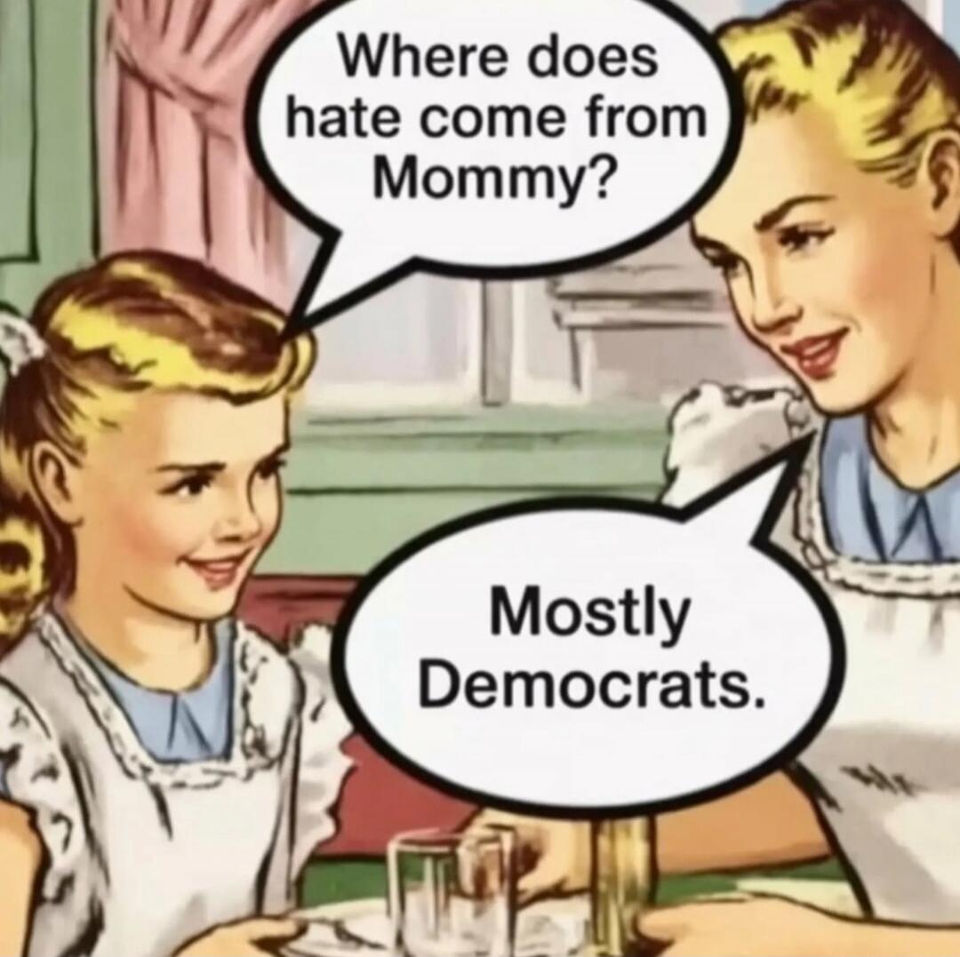 Where does hate come from Mommy?
Mostly Democrats.
