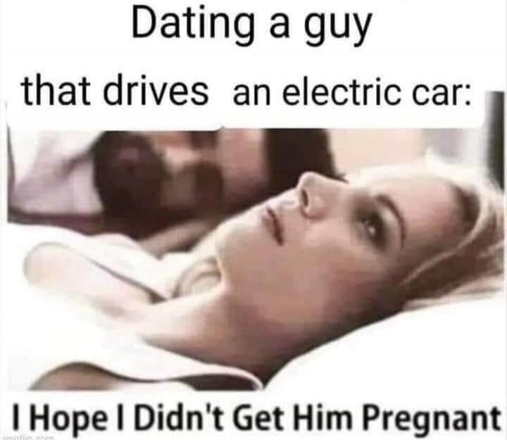Dating a guy that drives an electric car: I Hope I Didn't Get Him Pregnant
