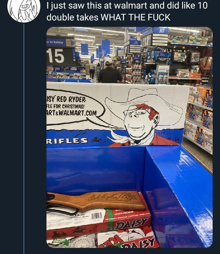 just saw this at walmart and did like 10 double takes WHAT THE FUCK