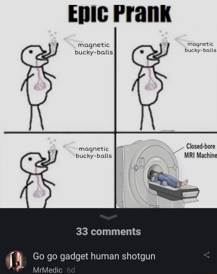 magnetic bucky balls magnetic bucky balls _ Closed bore MRI Machine 33 comments magnetic bucky balls Go go gadget human shotgun Mrh