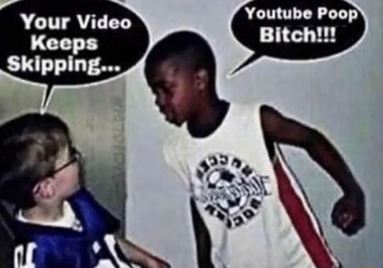 Your Video Keeps Skipping...\nYoutube Poop Bitch!!!