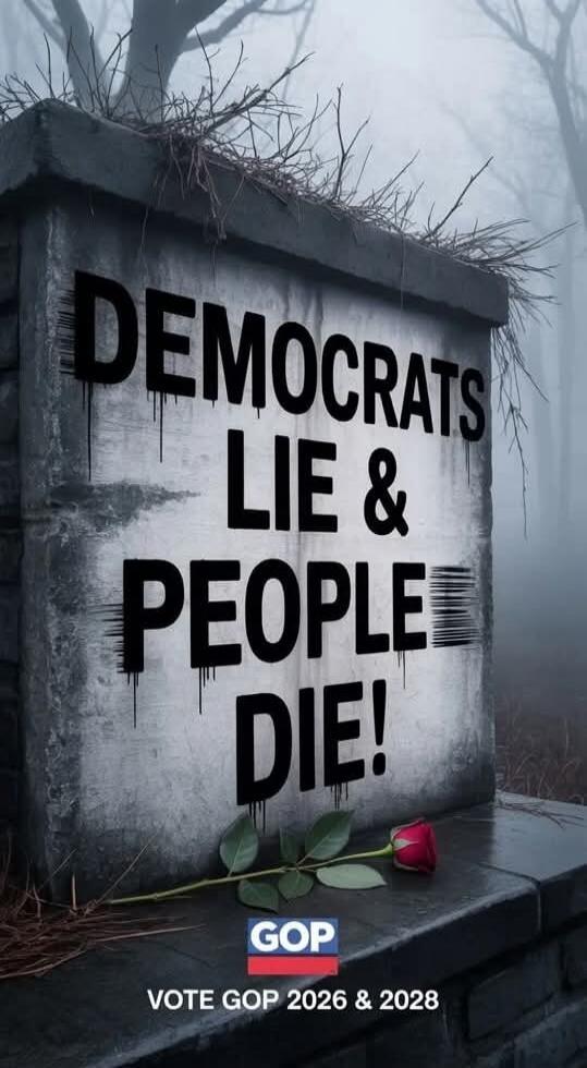 DEMOCRATS LIE & PEOPLE DIE! GOP VOTE GOP 2026 & 2028