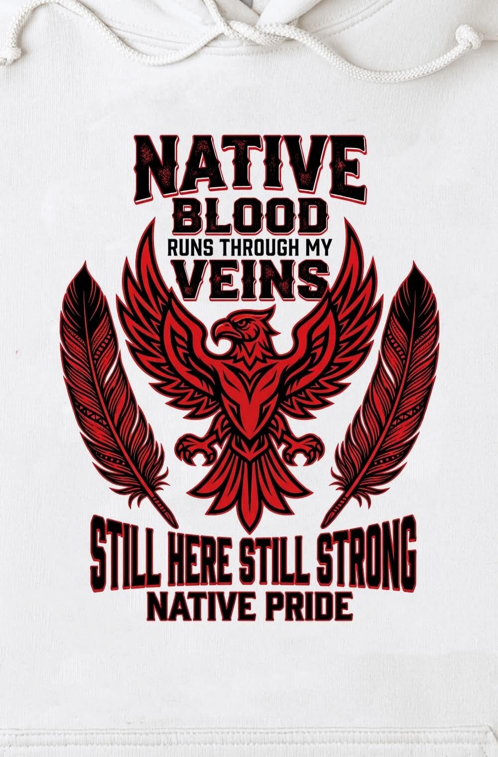 NATIVE BLOOD RUNS THROUGH MY VEINS STILL HERE STILL STRONG NATIVE PRIDE