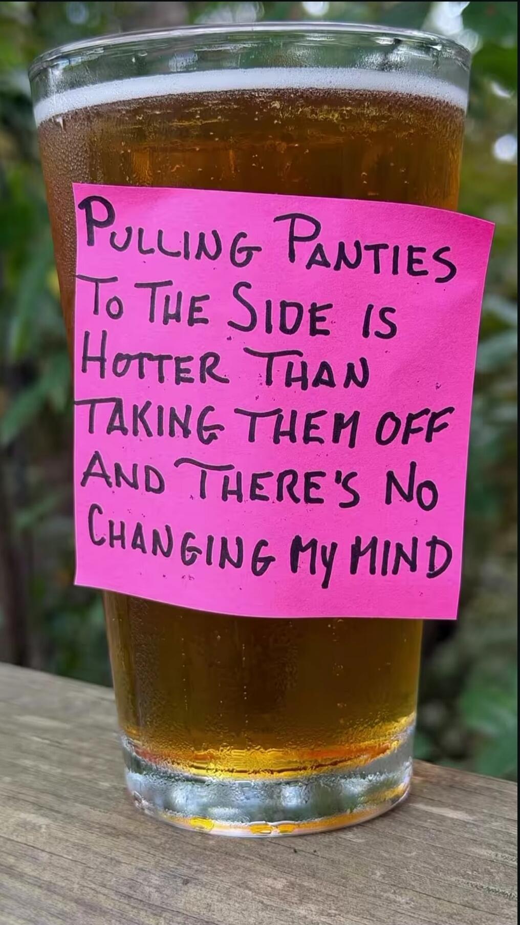 PULLING PANTIES TO THE SIDE IS HOTTER THAN TAKING THEM OFF AND THERE'S NO CHANGING MY MIND