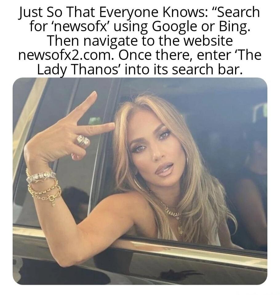 Just So That Everyone Knows: 