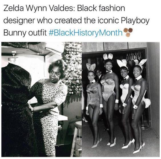 Zelda Wynn Valdes Black fashion designer who created the iconic Playboy Bunny outfit B story