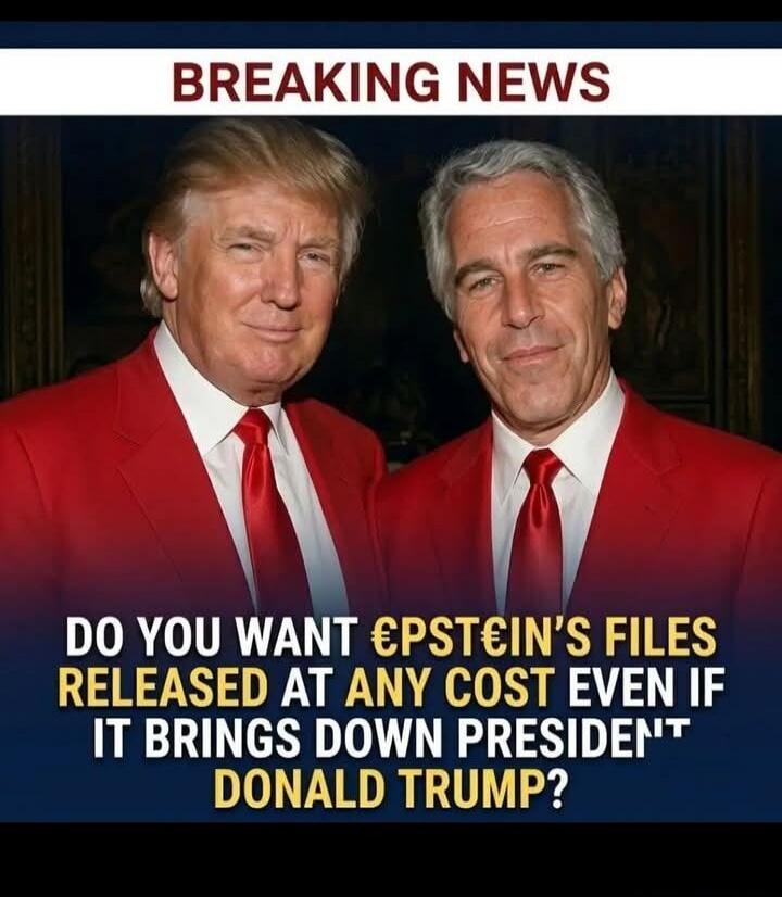 BREAKING NEWS DO YOU WANT EPSTEIN'S FILES RELEASED AT ANY COST EVEN IF IT BRINGS DOWN PRESIDENT DONALD TRUMP?