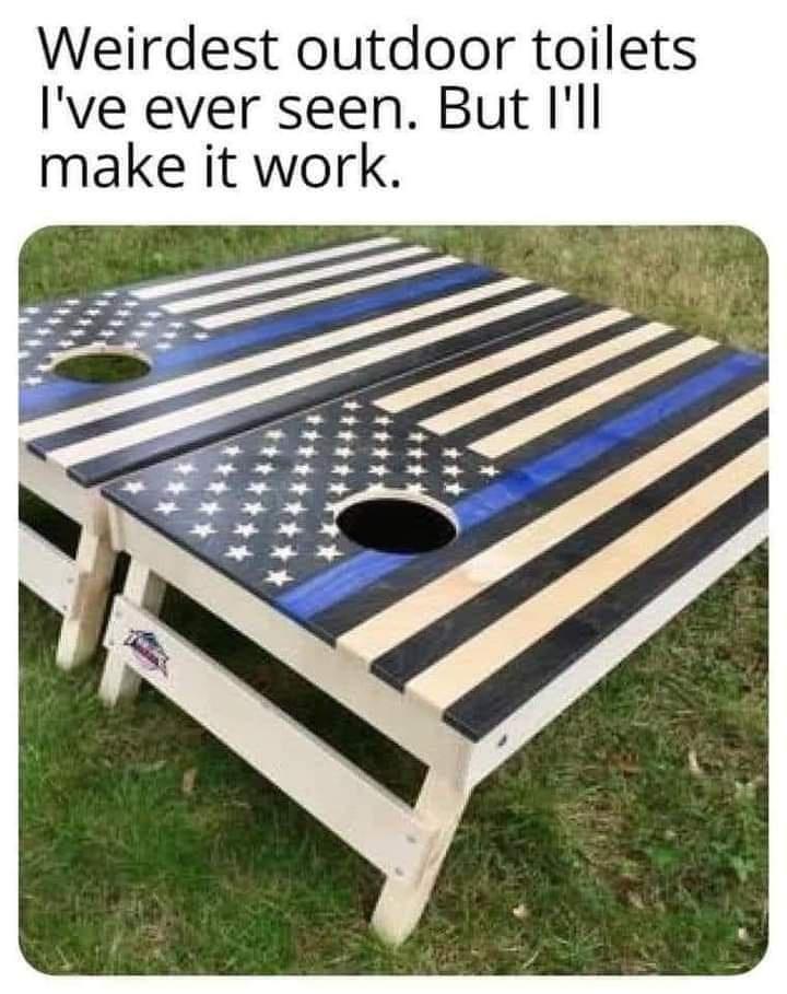 Weirdest outdoor toilets Ive ever seen But Ill make it work