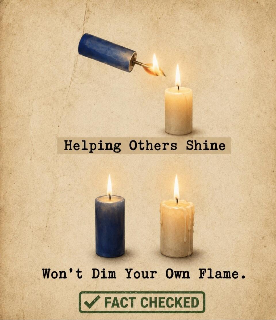 Helping Others Shine Won't Dim Your Own Flame. FACT CHECKED