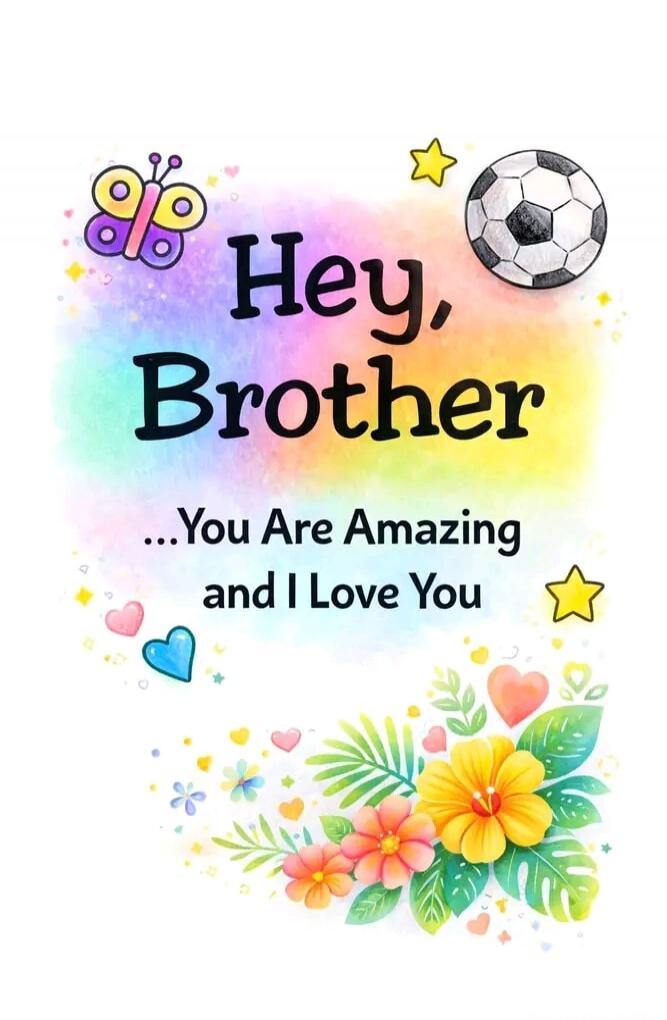 Hey, Brother ...You Are Amazing and I Love You