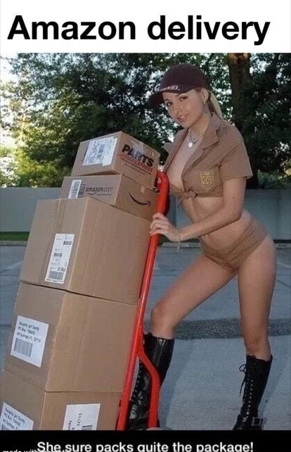 Amazon delivery b Iy s _She sure packs auite the packaae