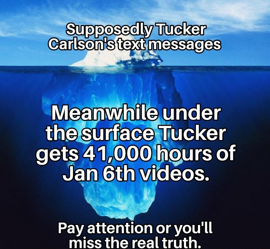 MeanWhilgunder thefsurfacefliucker gets 41000 hours of Jan 6th videos Y y Pay attention or youll miss the real truth