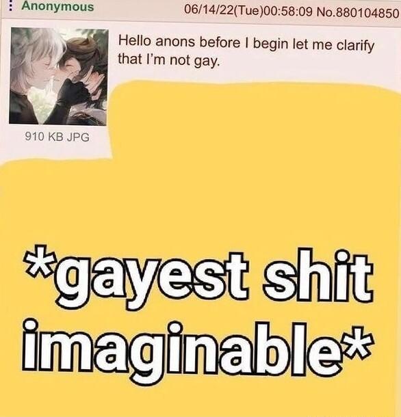 Anonymous 061422Tue005809 No880104850 Hello anons before begin let me clarify w4 that Im not gay 910KB JPG