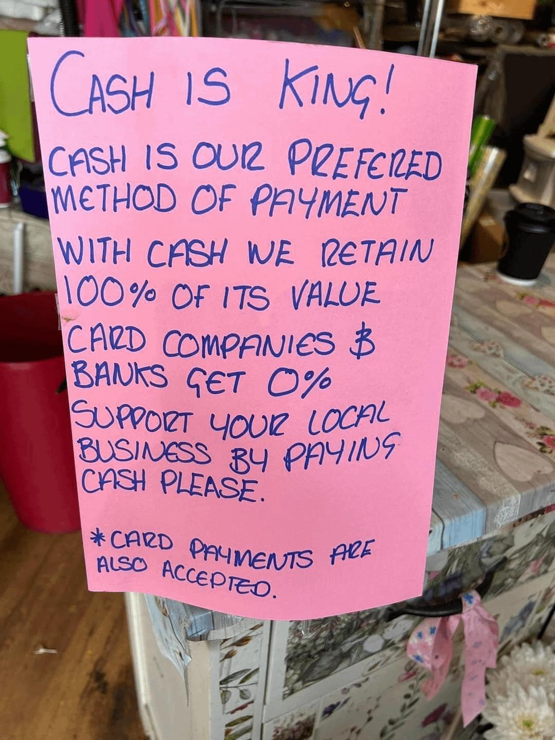 CesH 1S 0V PerrensD WETHOD OF PAYMENT LR WITH CAsH WE ReTAIV