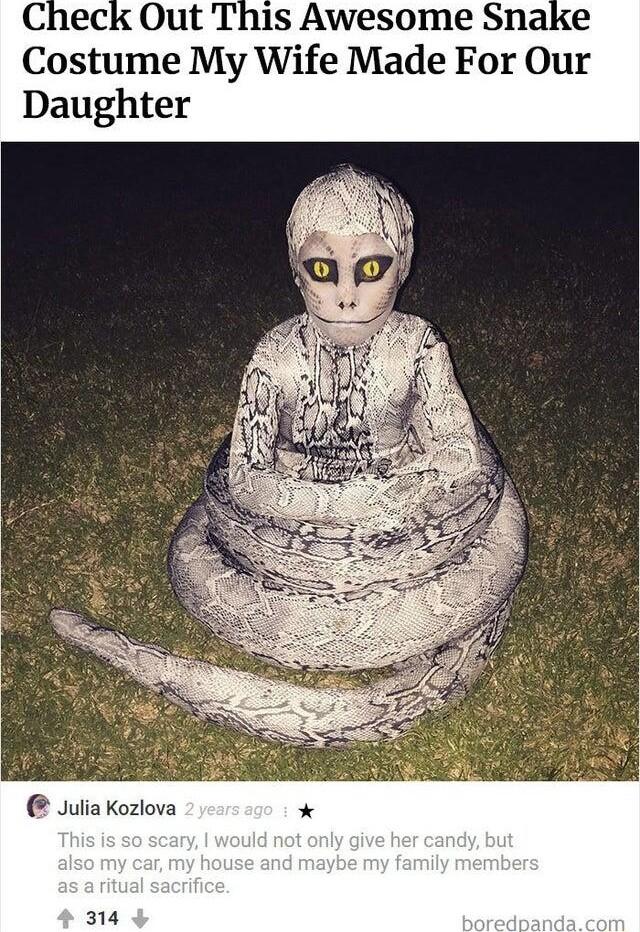 1s Awesome Snake Costume My Wife Made For Our Daughter Julia Kozlova