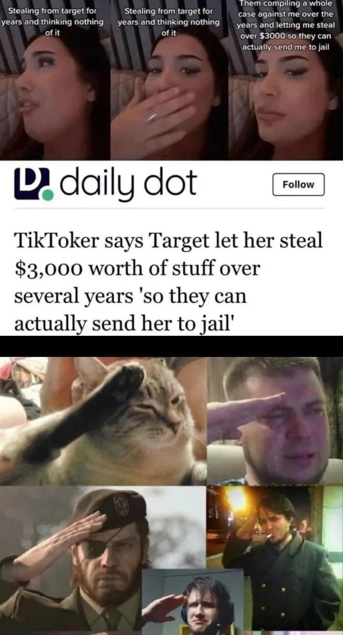 22 daily dot 3 TikToker says Target let her steal 3000 worth of stuff over several years so thev can
