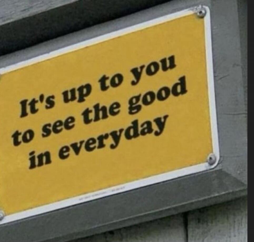 It's up to you to see the good in everyday