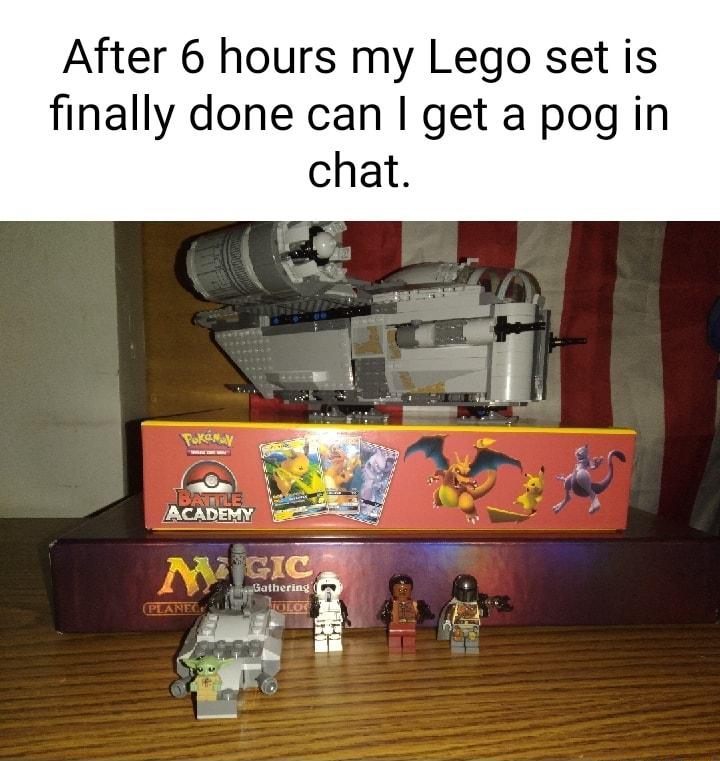 After 6 hours my Lego set is finally done can get a pog in chat