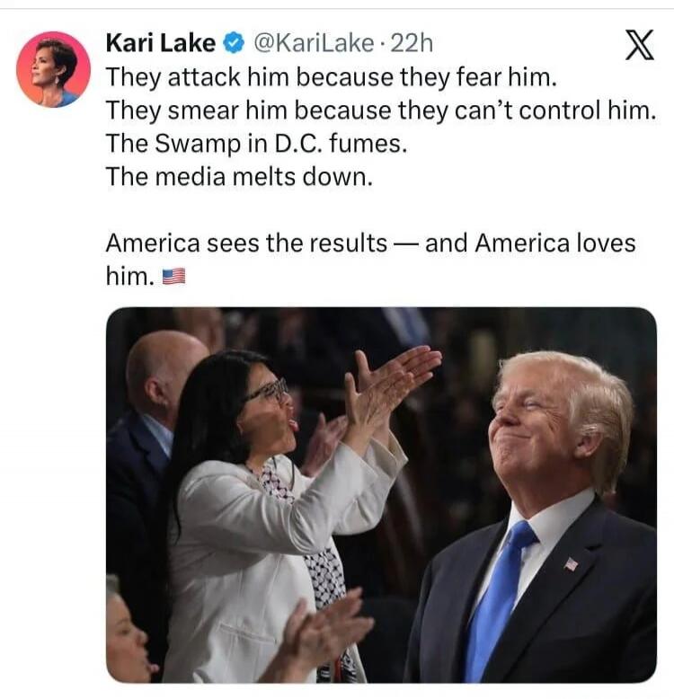They attack him because they fear him. They smear him because they can’t control him. The Swamp in D.C. fumes. The media melts down.\n\nAmerica sees the results — and America loves him. 🇺🇸