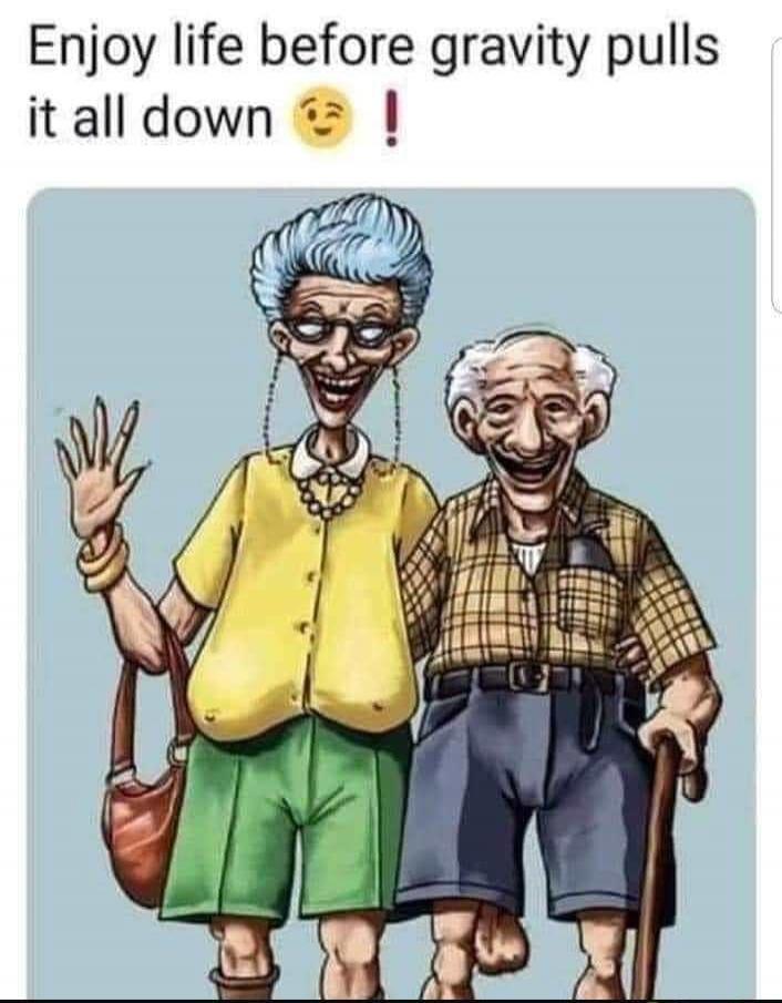 Enjoy life before gravity pulls it all down 😌!