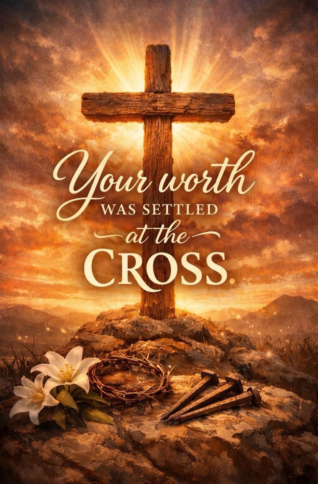 Your worth WAS SETTLED at the CROSS.