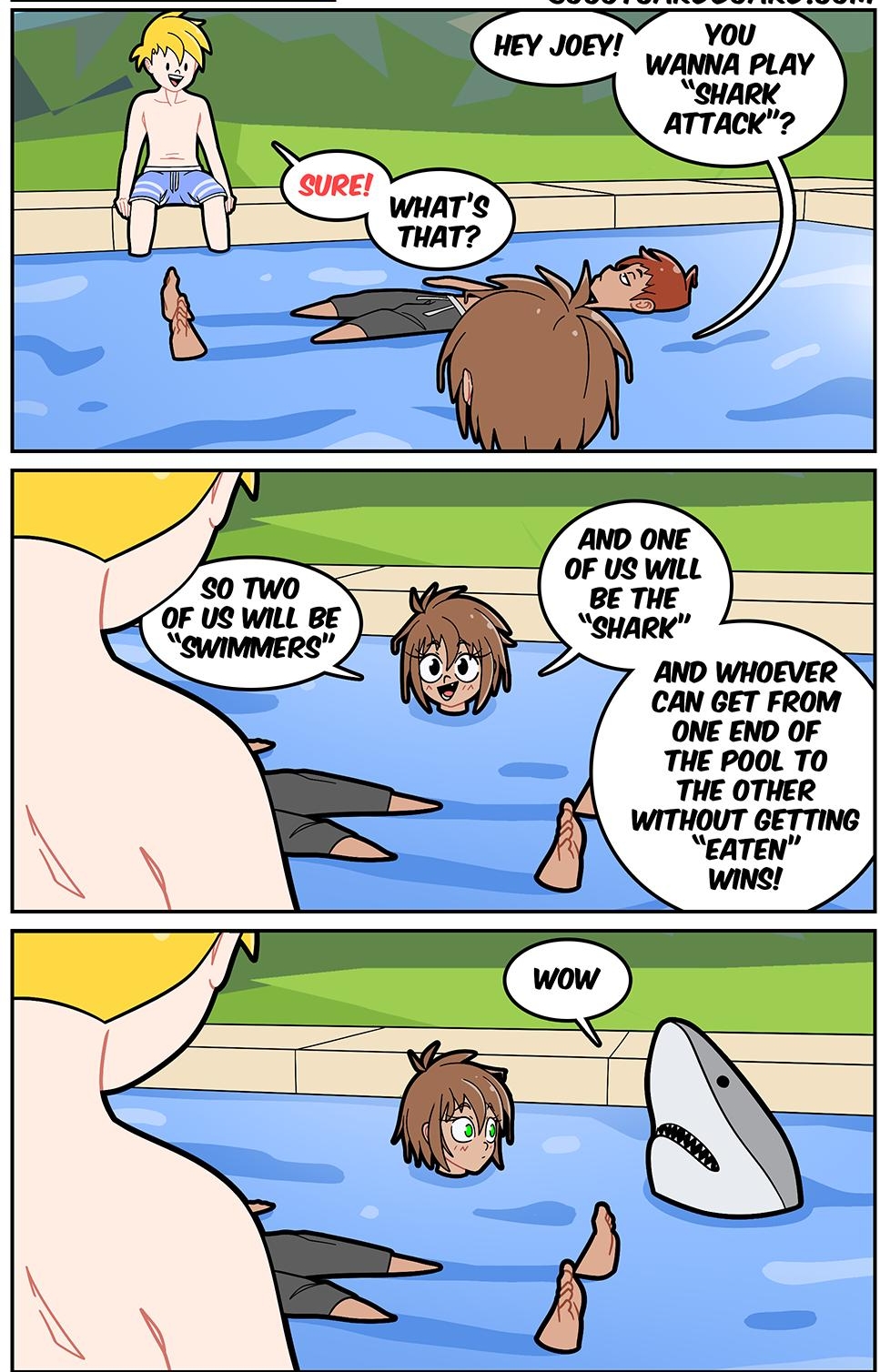 g You N WANNA PLAY CHARK ATTACK CAN GET FROM ONE END OF THE POOL TO THE OTHER WITHOUT GETTING Q0GGYCARDBOARDCOM