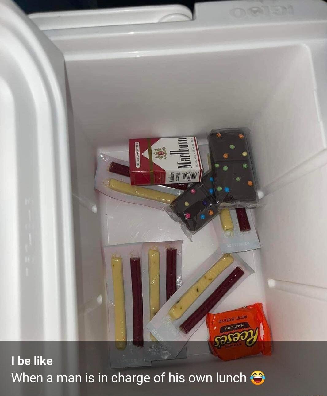 I be like When a man is in charge of his own lunch