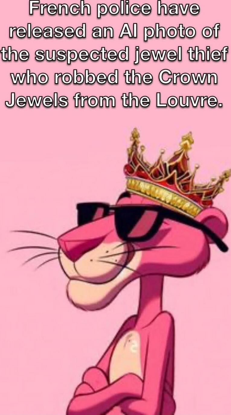 French police have released an AI photo of the suspected jewel thief who robbed the Crown Jewels from the Louvre.