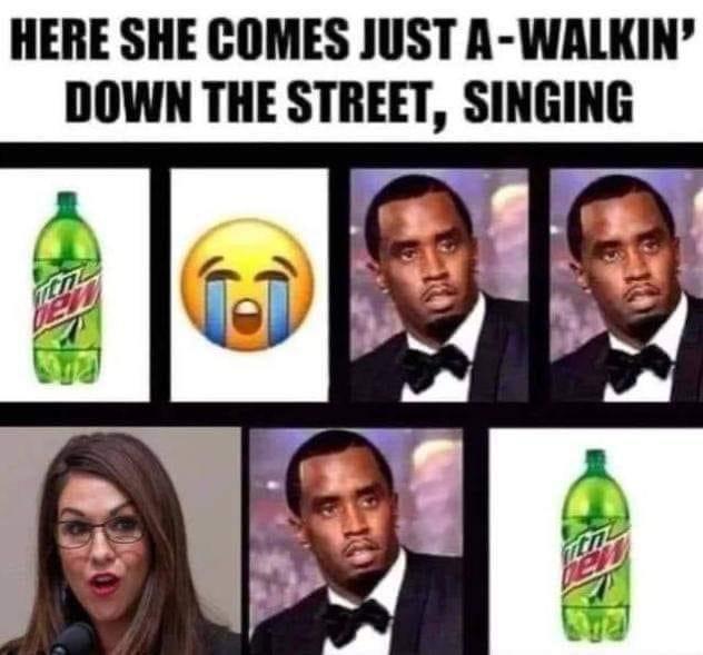 HERE SHE COMES JUST A WALKIN DOWN THE STREET SINGING