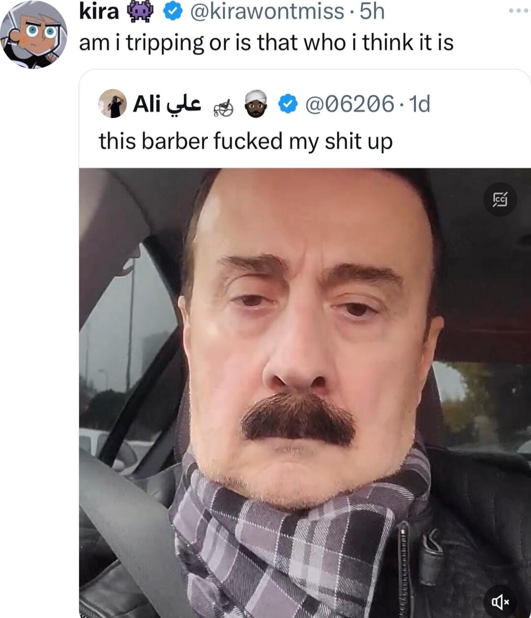 kira kirawontmiss 5h am i tripping or is that who i think it is PRI o 06206 1d this barber fucked my shit up