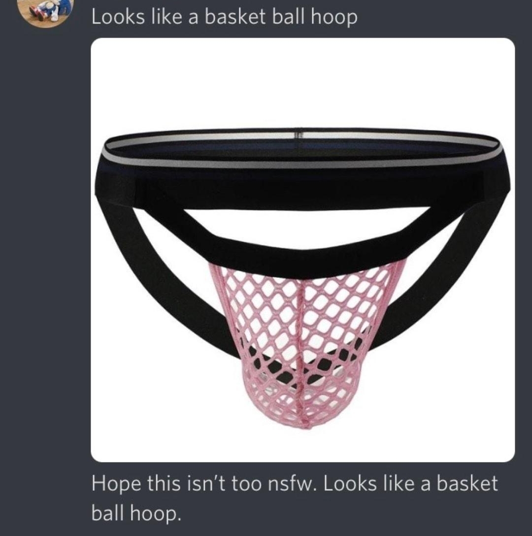 Looks like a basket ball hoop Hope this isnt too nsfw Looks like a basket ball hoop b Hey im a mod im gonna let this one pass because it looks like a basket ball hoop but be careful in the future V Teus PosT 15 ABouT BASKETBALL HOOPS 7 DO NOT DERAIL R