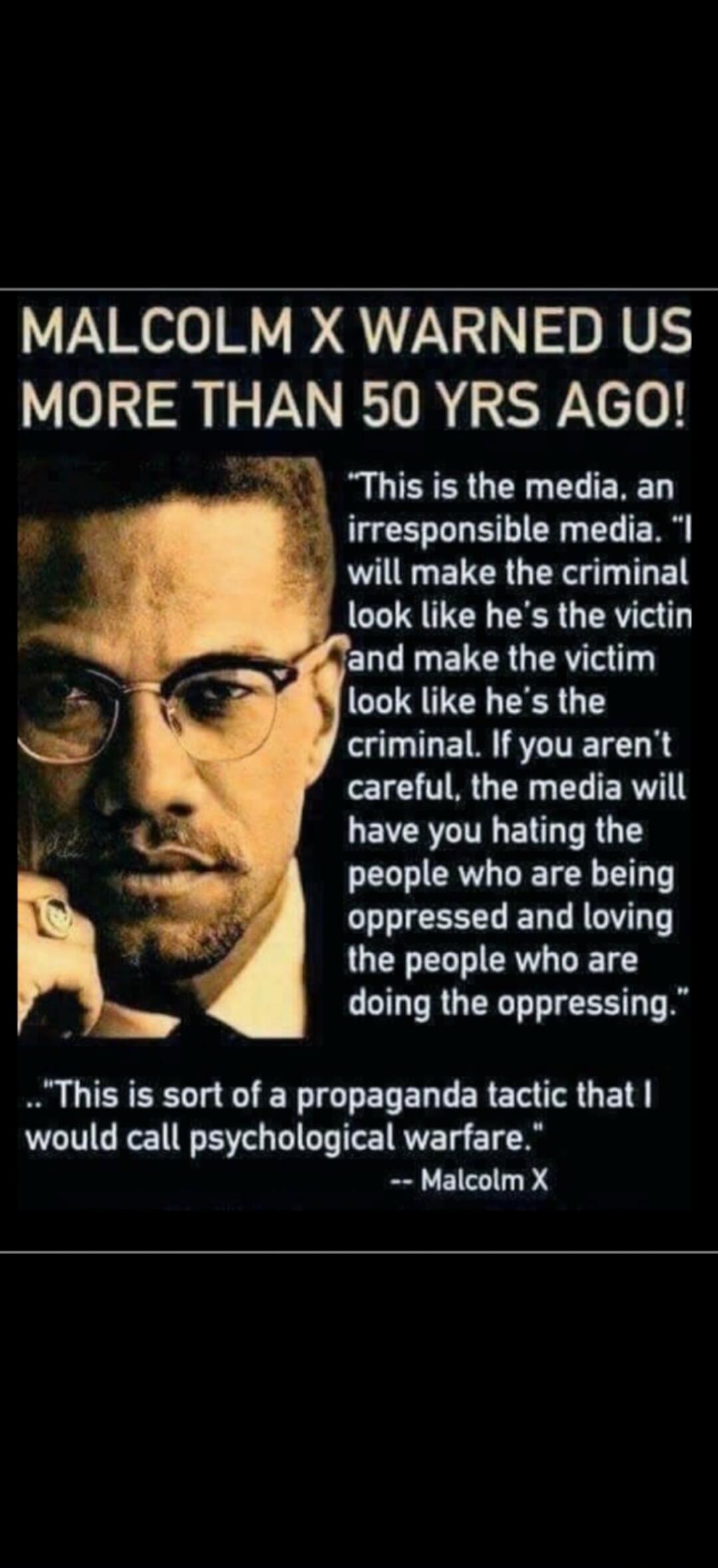 MALCOLM X WARNED US MORE THAN 50 YRS AGO! 